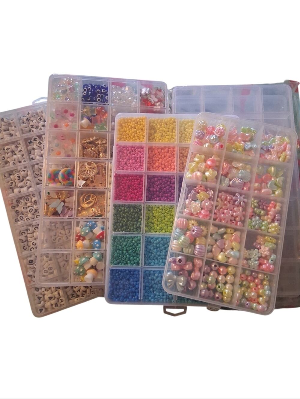 Like New Bead And Charm Bundle Lot, Charms, Seed Beads, Letters